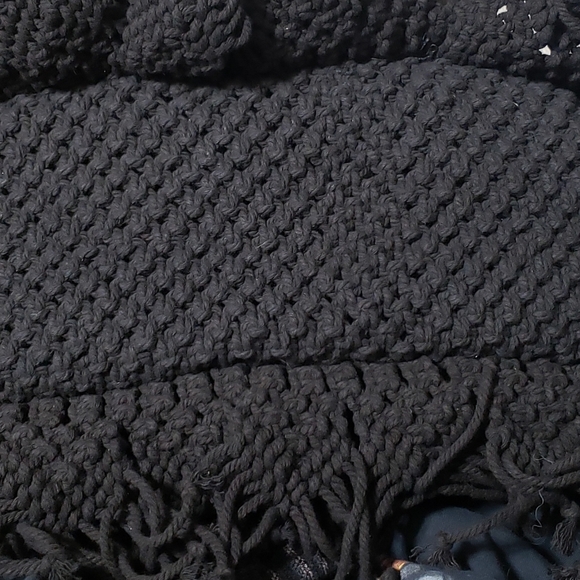 Volcom NWT Road Tripper Crochet Tote Black - Picture 7 of 12